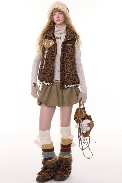 秋季豹纹蕾丝外套