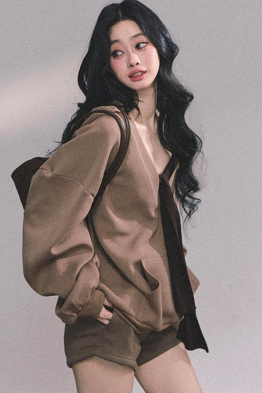 Autumn Hooded Three-Piece Set-Up