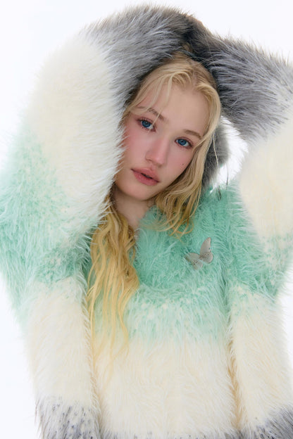 Retro Gradient V-Neck Sweater