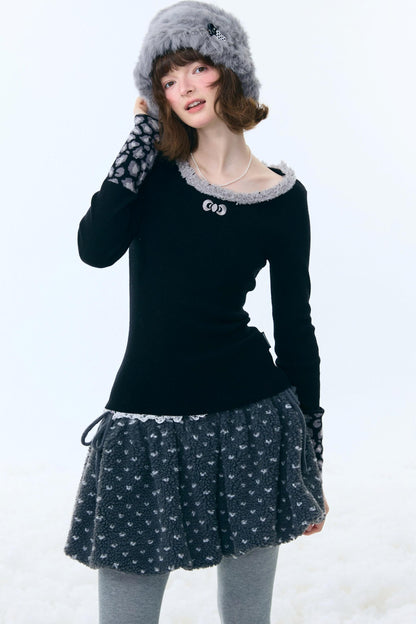 Leopard Print Knitted Sweater