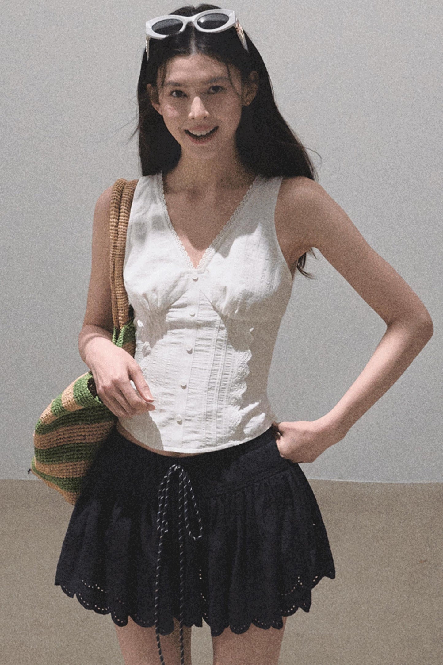 Ruffled V-Neck Camisole