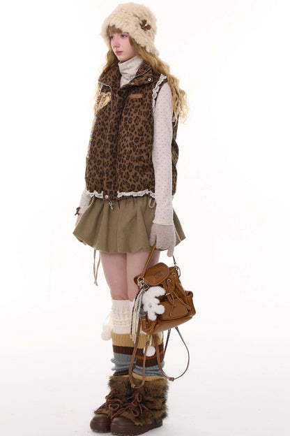 秋季豹纹蕾丝外套