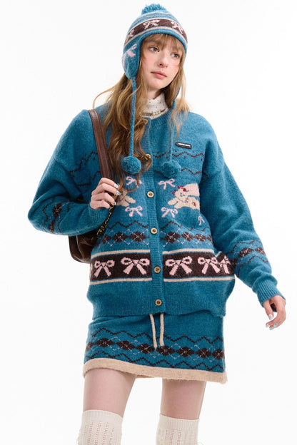 Autumn Vintage Rabbit Cardigan