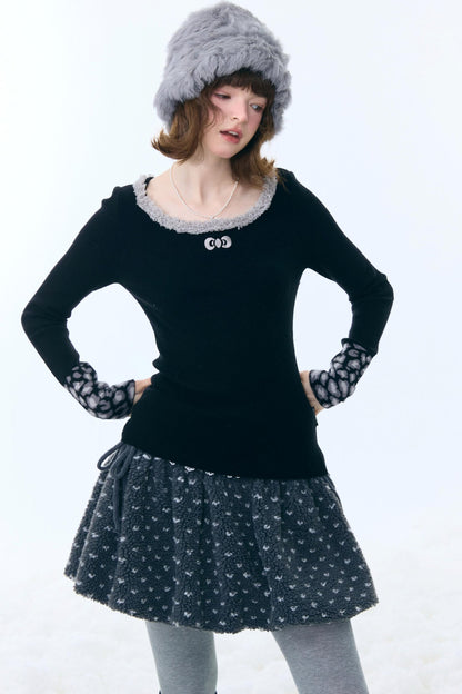 Leopard Print Knitted Sweater