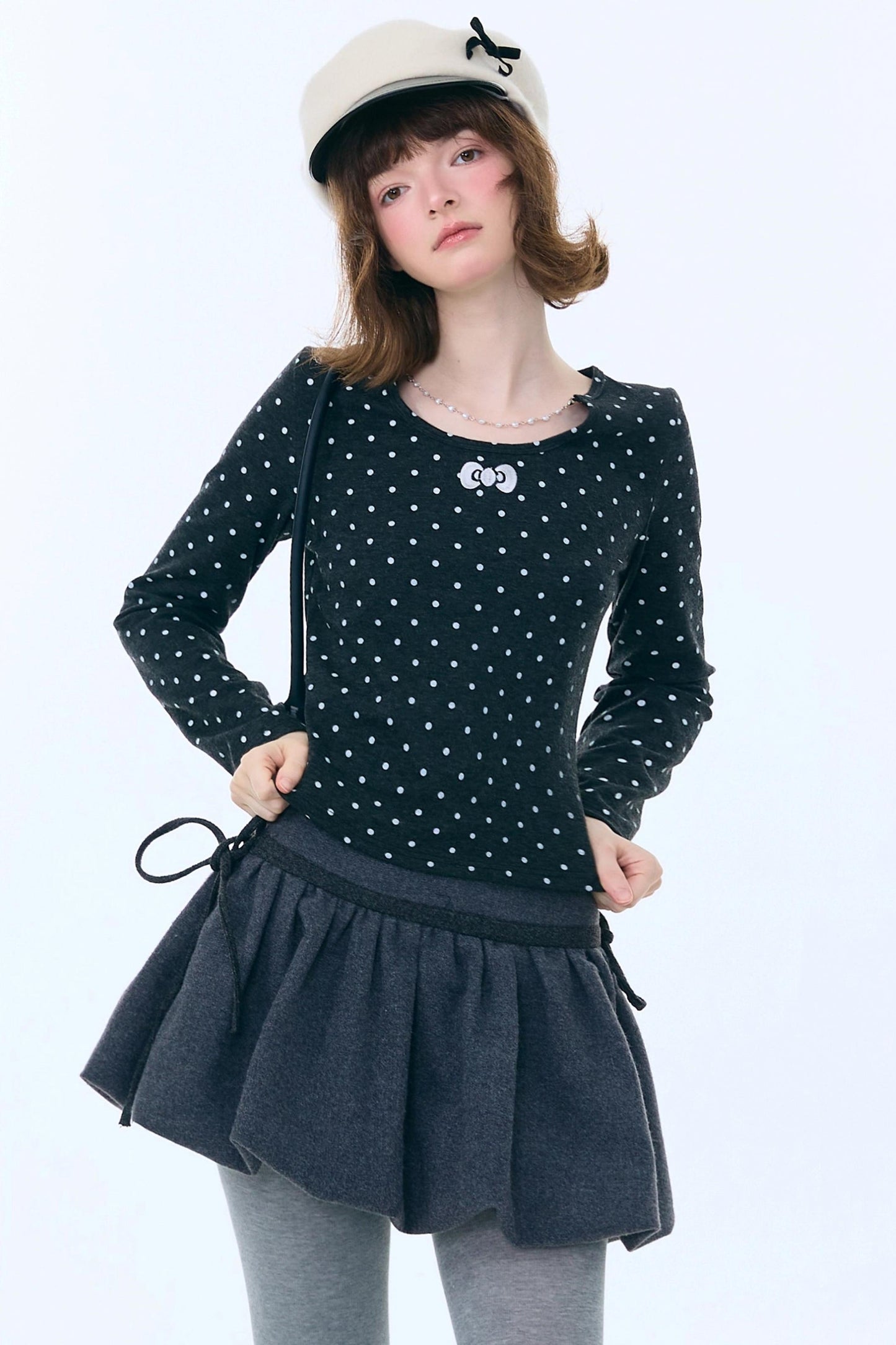 Polka Dot Knitted Top
