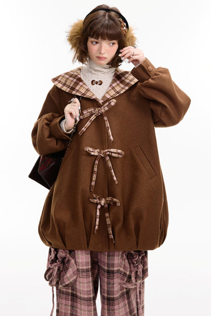 Autumn Doll Brown Woolen Coat