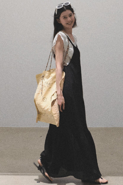 Fruitful Elegance Halter Dress