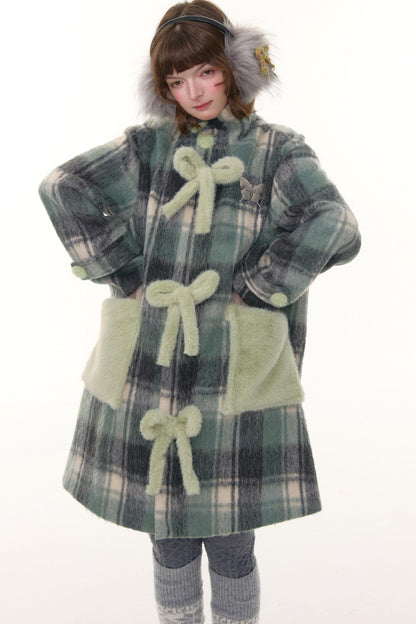 Retro Plaid Woolen Coat