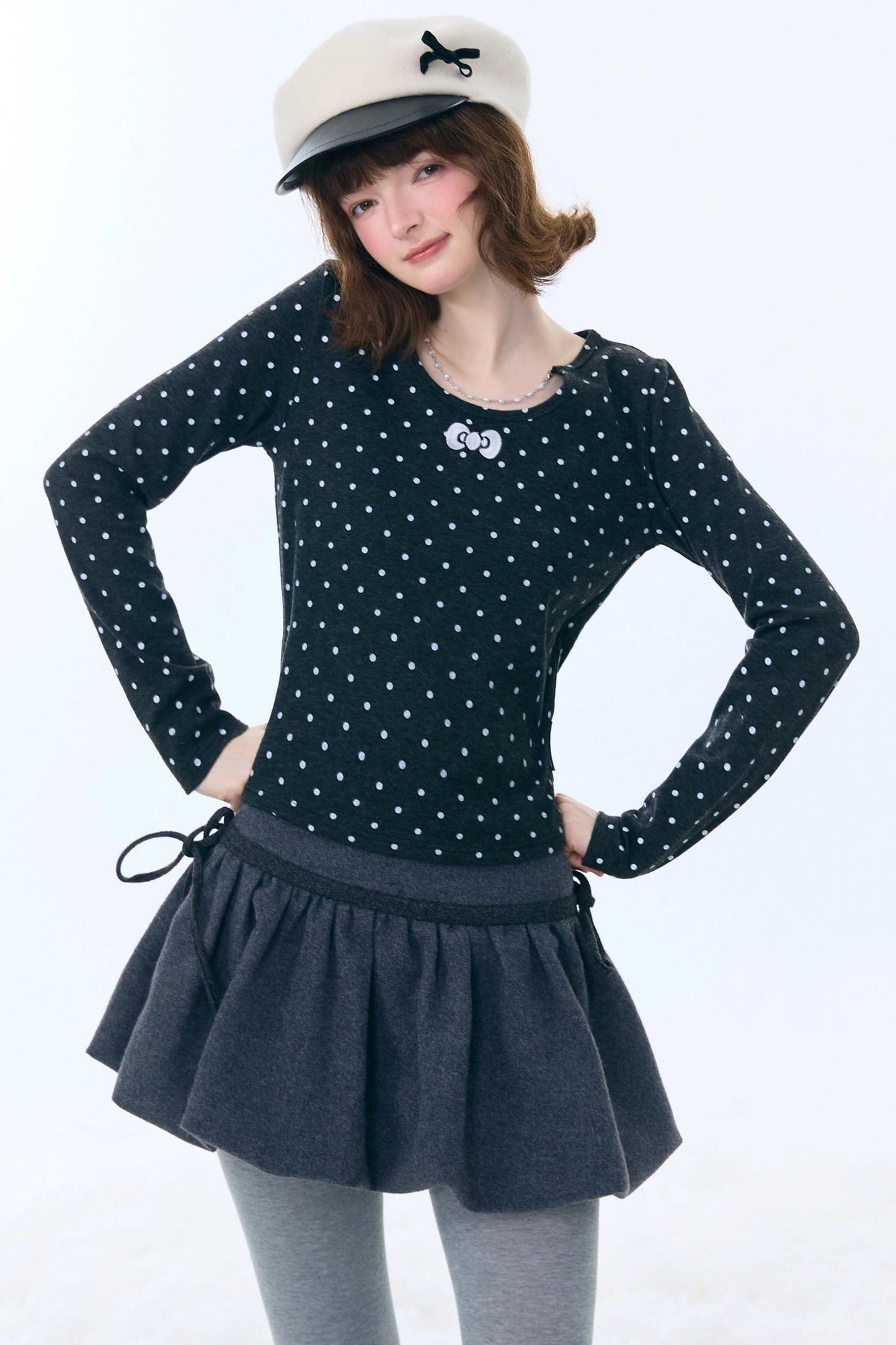 Polka Dot Knitted Top