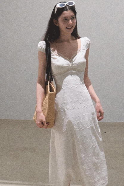 Bohemian Floral Embroidered Dress