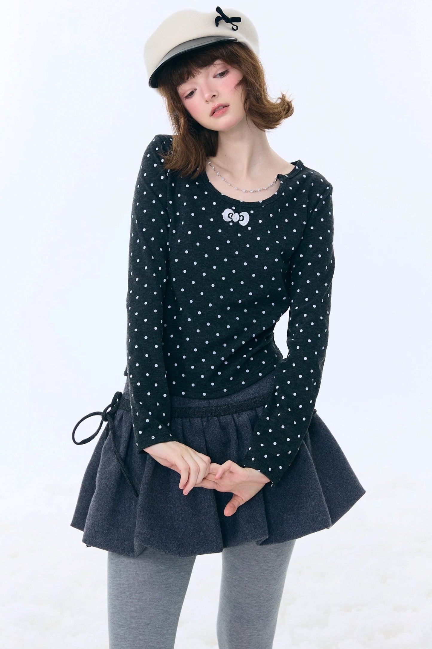 Polka Dot Knitted Top