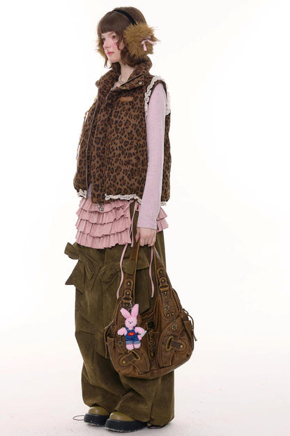 Autumn Retro Bow High Waist Slimming Trousers