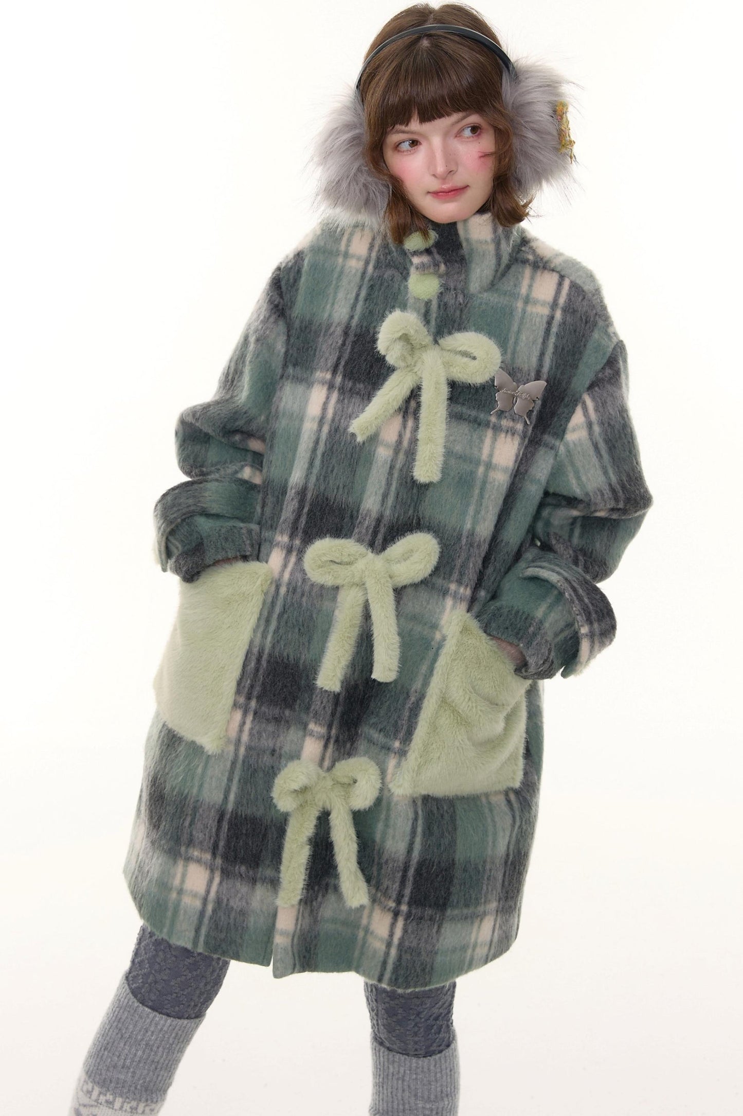 Retro Plaid Woolen Coat