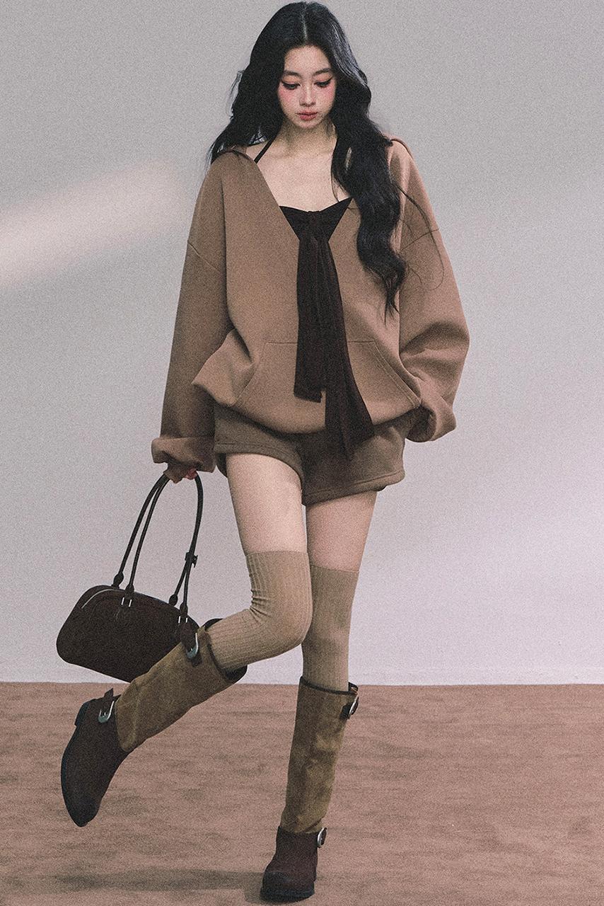 Autumn Hooded Three-Piece Set-Up