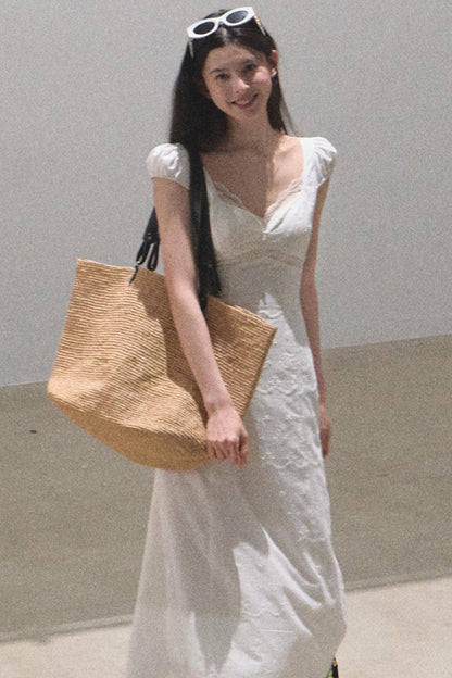 Bohemian Floral Embroidered Dress