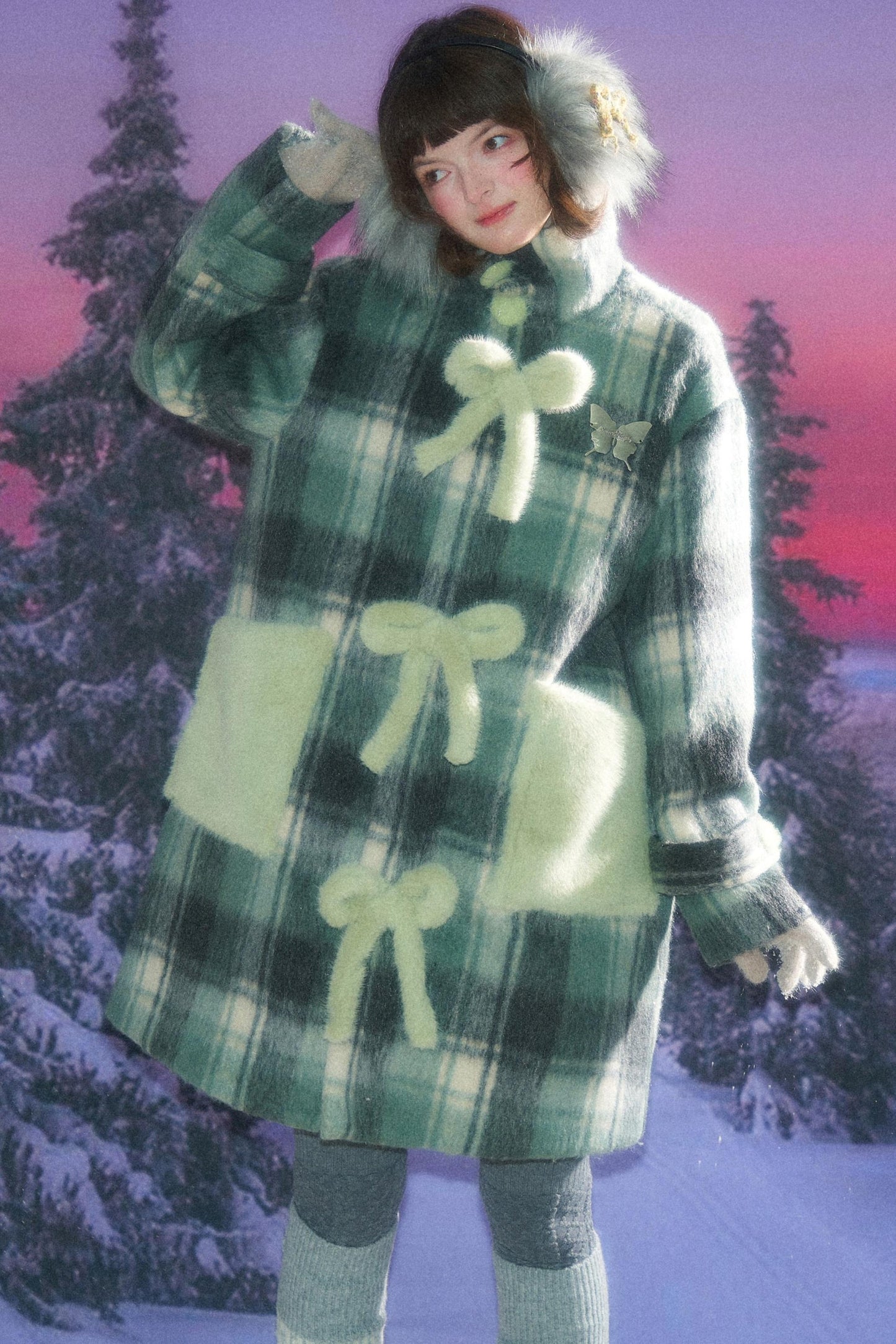 Retro Plaid Woolen Coat