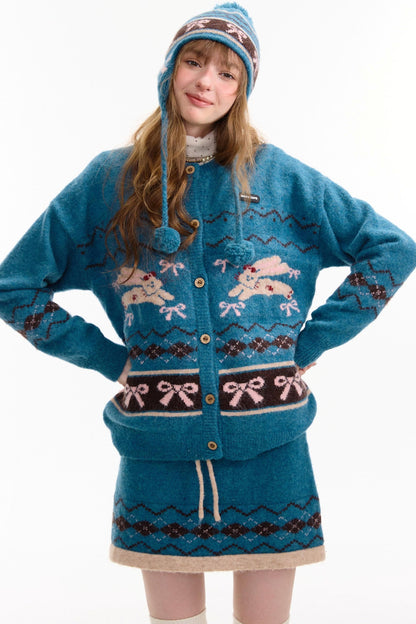 Autumn Vintage Rabbit Cardigan