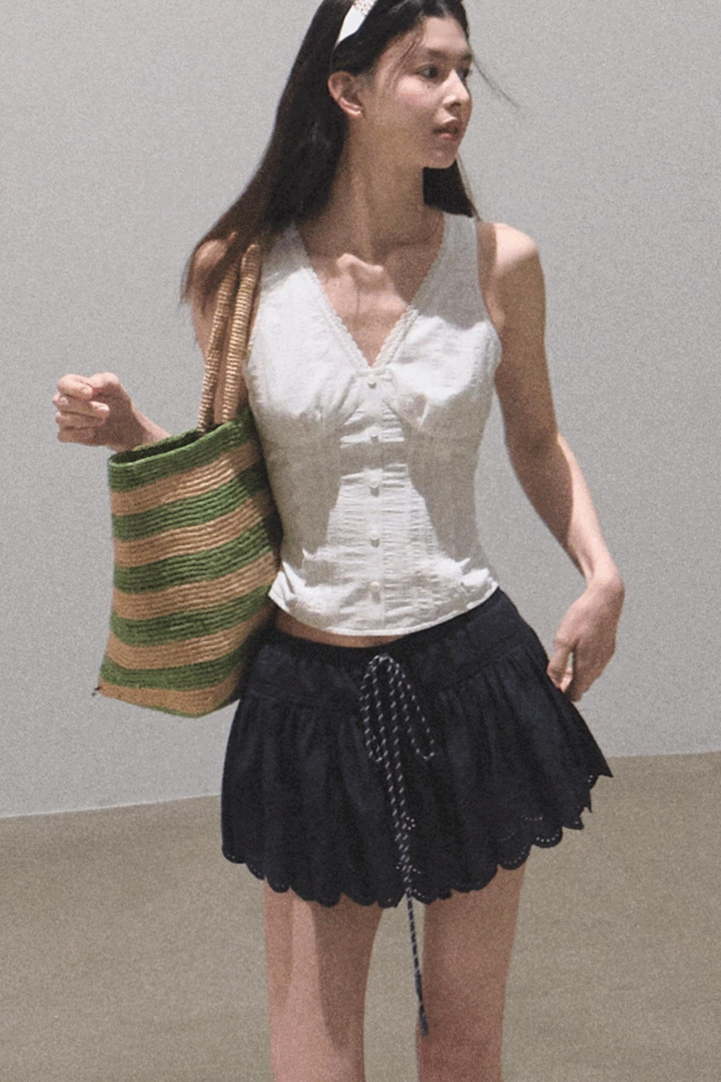 Ruffled V-Neck Camisole