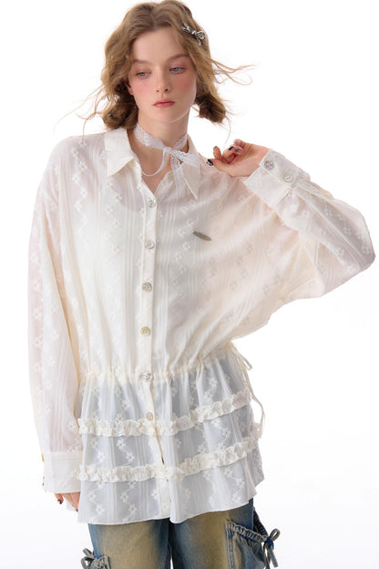 Spring Semi-Sheer Long Shirt