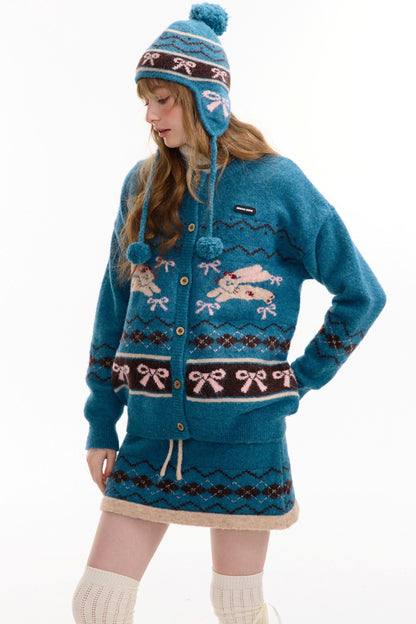 Autumn Vintage Rabbit Cardigan