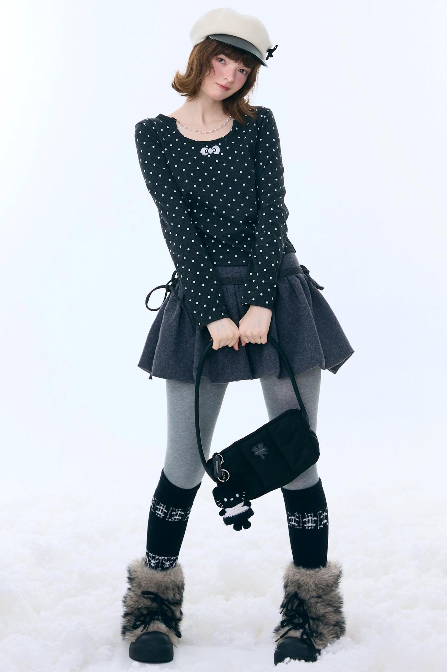 Polka Dot Knitted Top