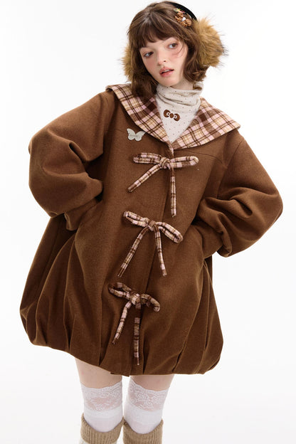 Autumn Doll Brown Woolen Coat