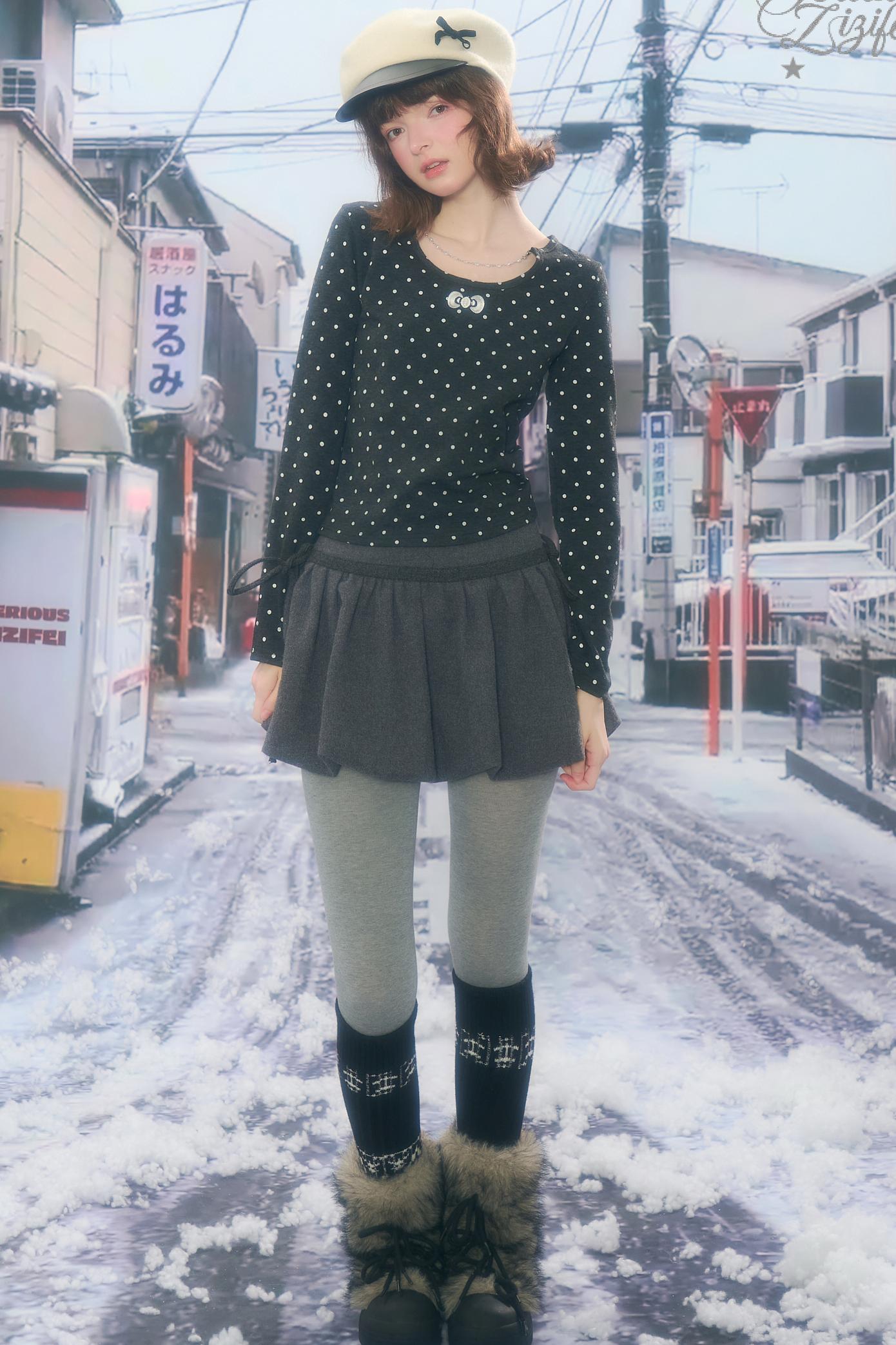 Polka Dot Knitted Top