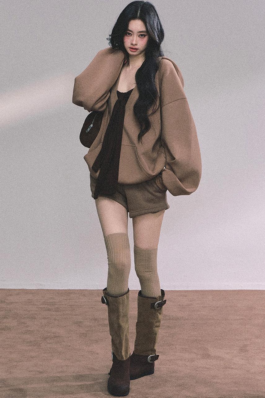 Autumn Hooded Three-Piece Set-Up