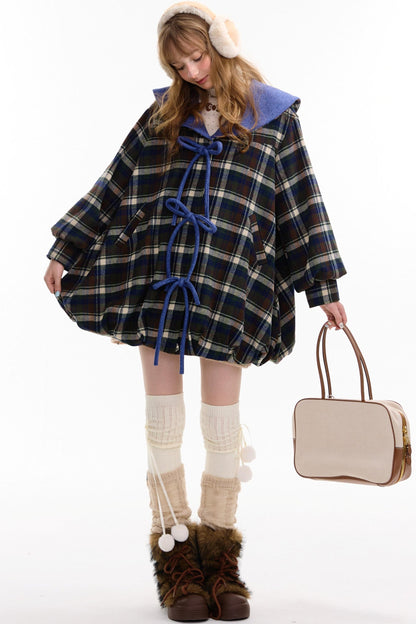 Autumn Doll Blue Woolen Coat