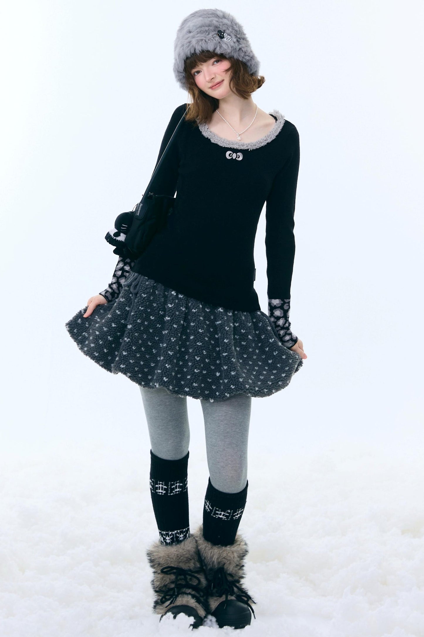 Leopard Print Knitted Sweater