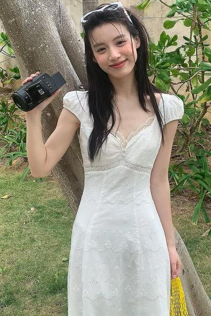 Bohemian Floral Embroidered Dress