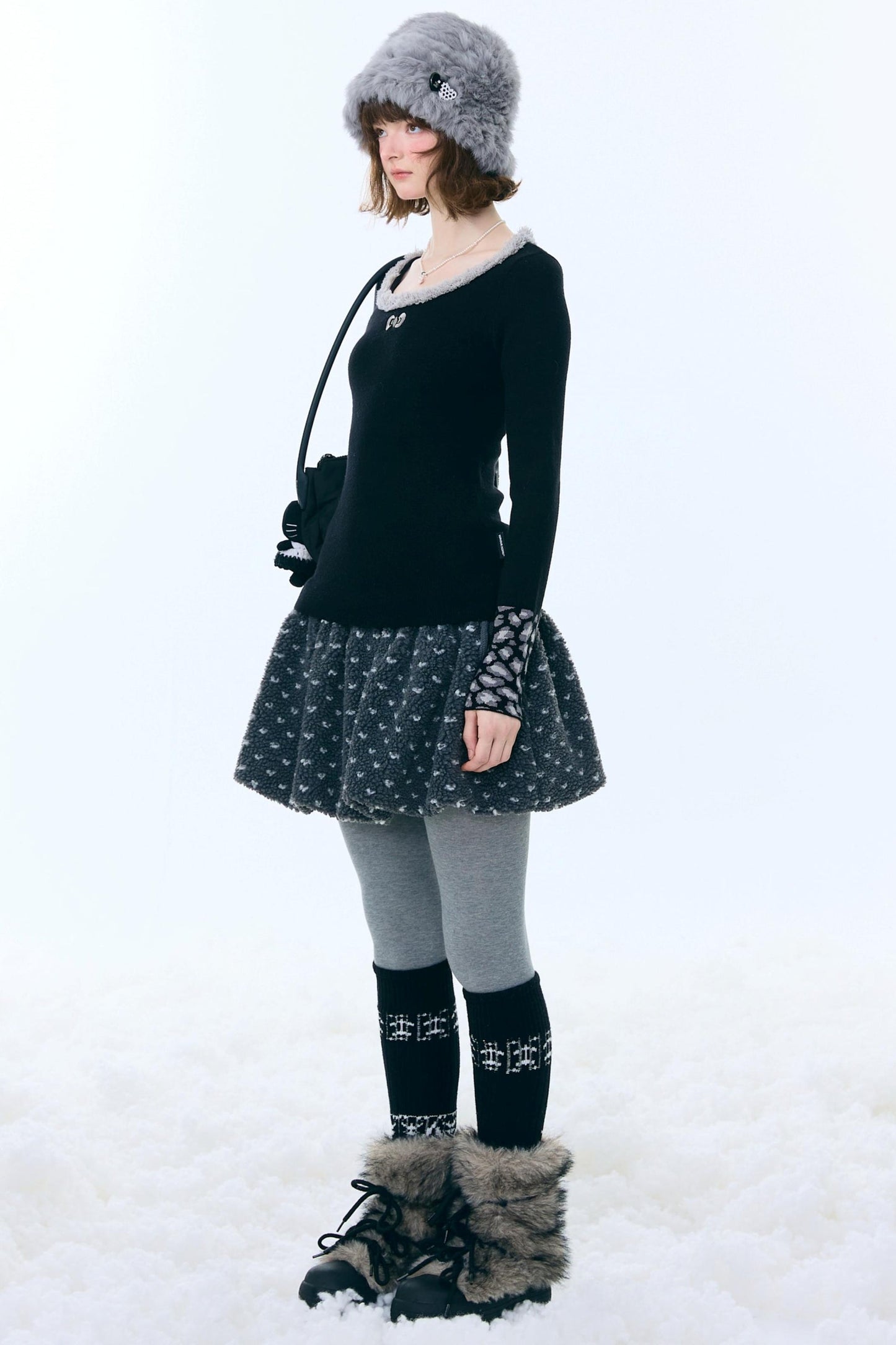 Leopard Print Knitted Sweater