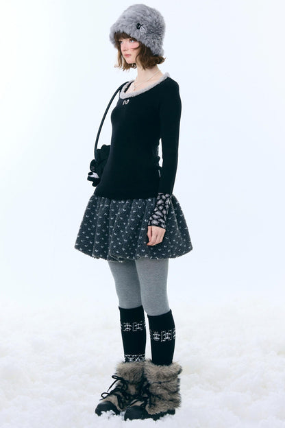 Leopard Print Knitted Sweater