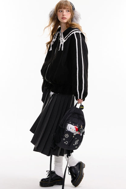 American Vintage Lace Splicing Cotton Jacket