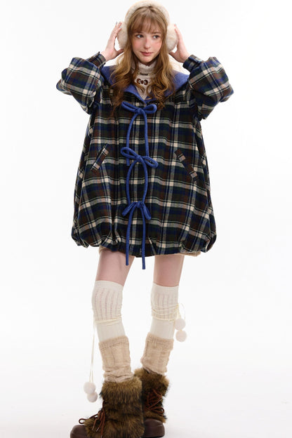 Autumn Doll Blue Woolen Coat