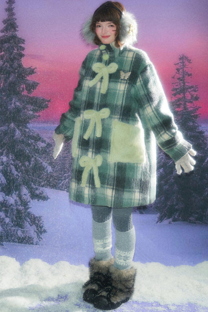 Retro Plaid Woolen Coat