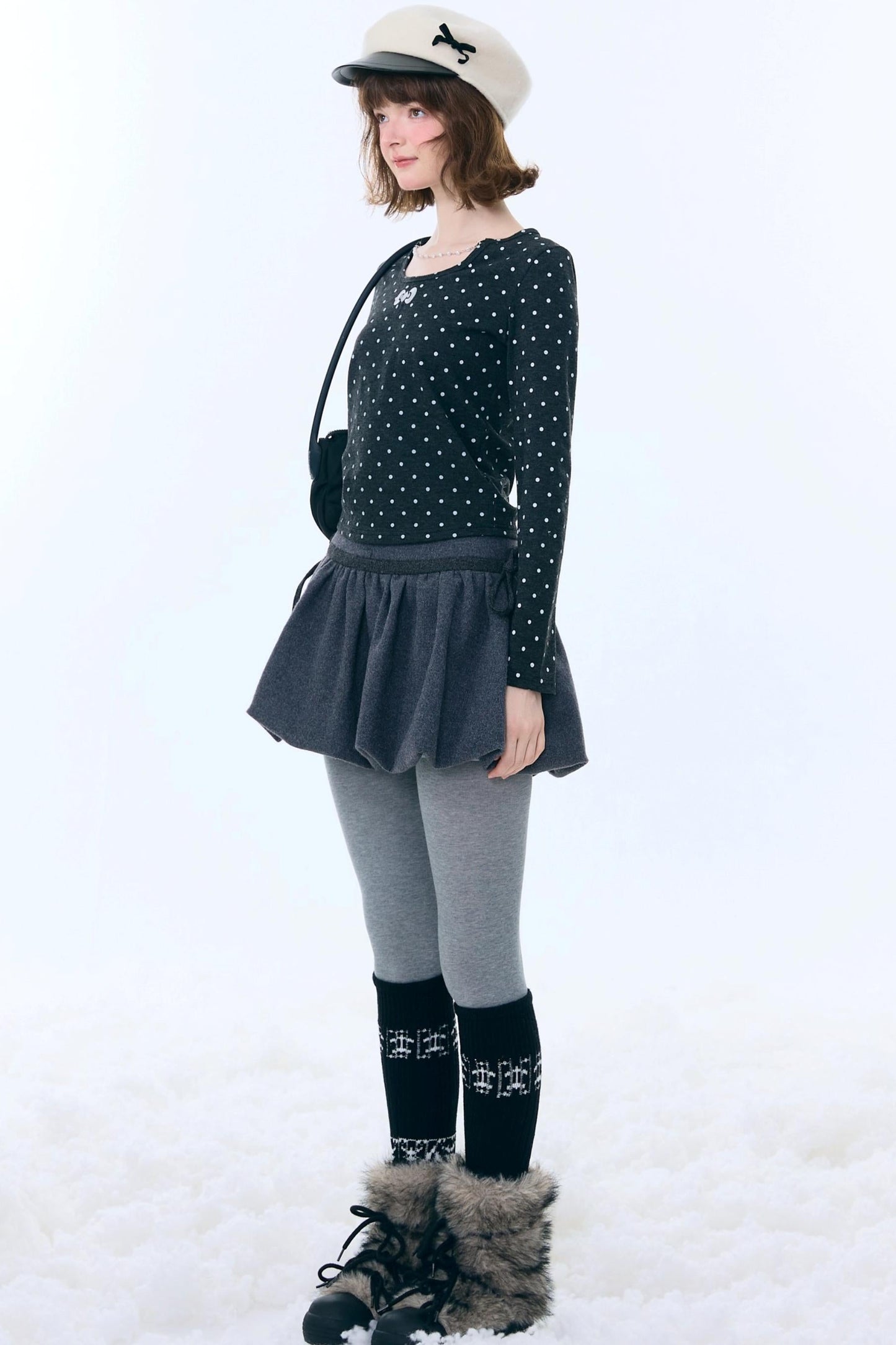 Polka Dot Knitted Top