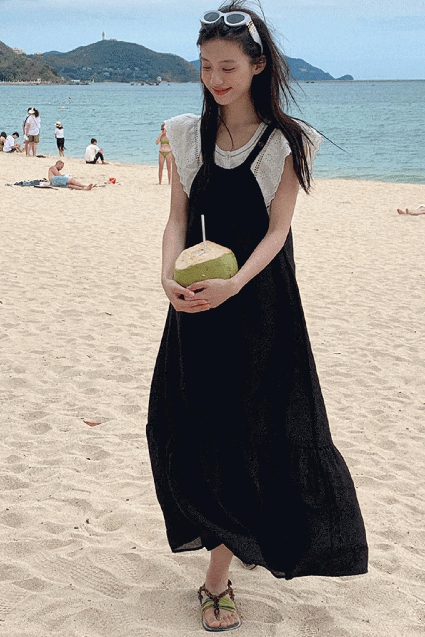 Fruitful Elegance Halter Dress