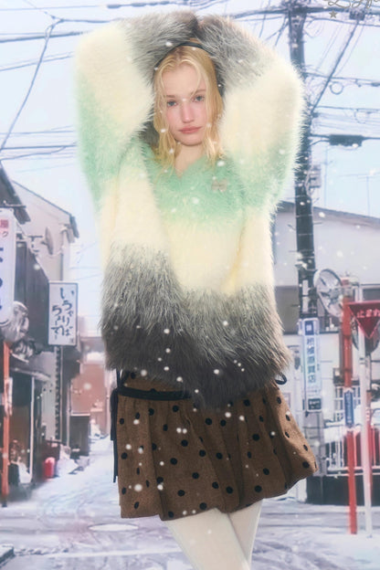 Retro Gradient V-Neck Sweater