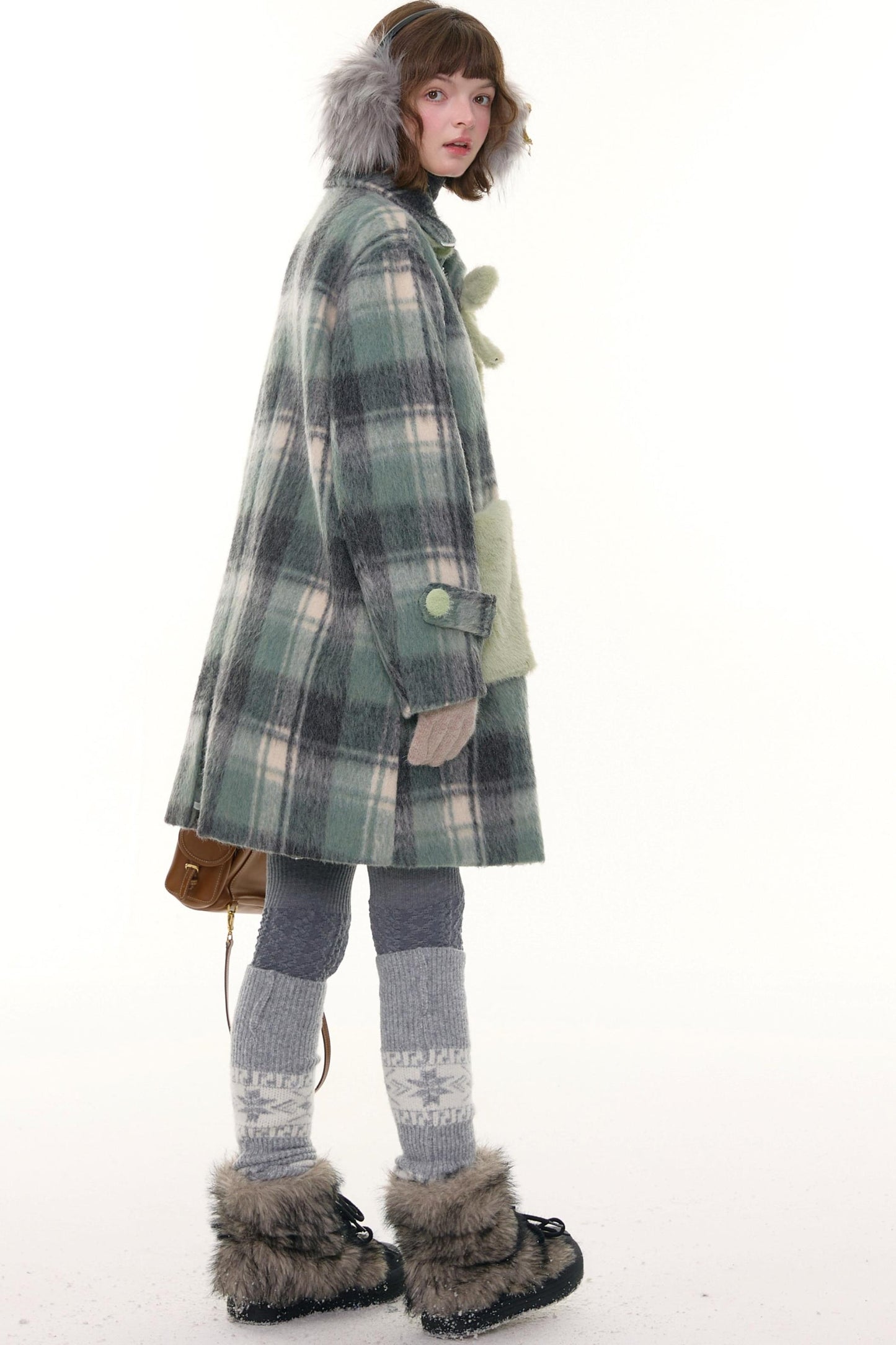 Retro Plaid Woolen Coat