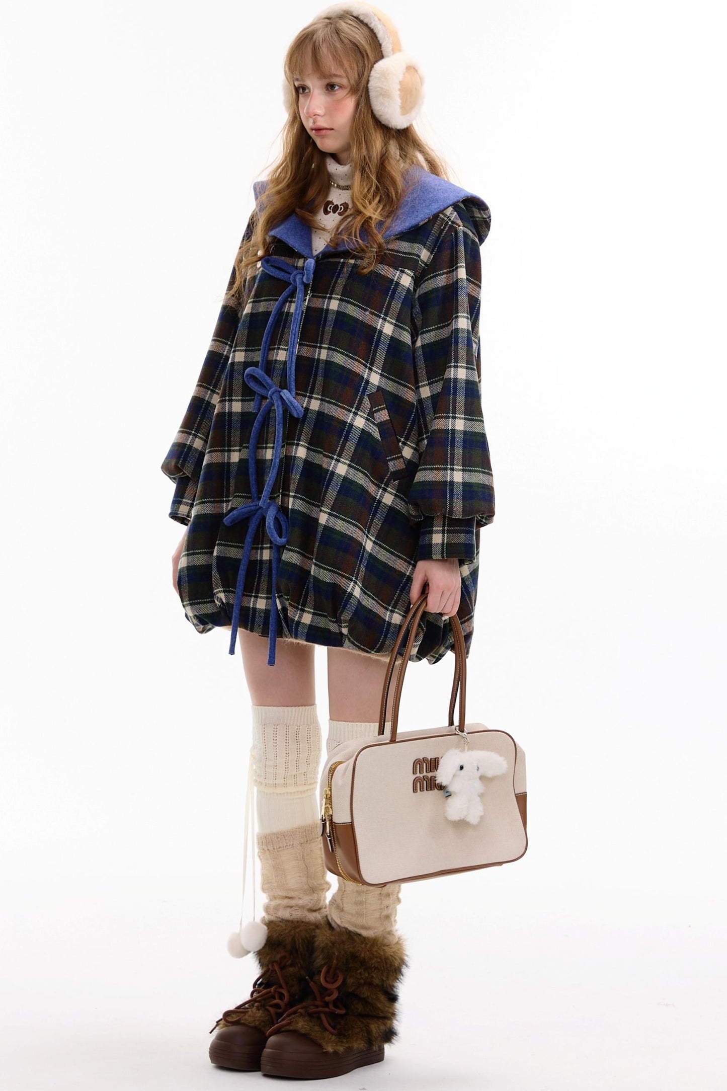 Autumn Doll Blue Woolen Coat