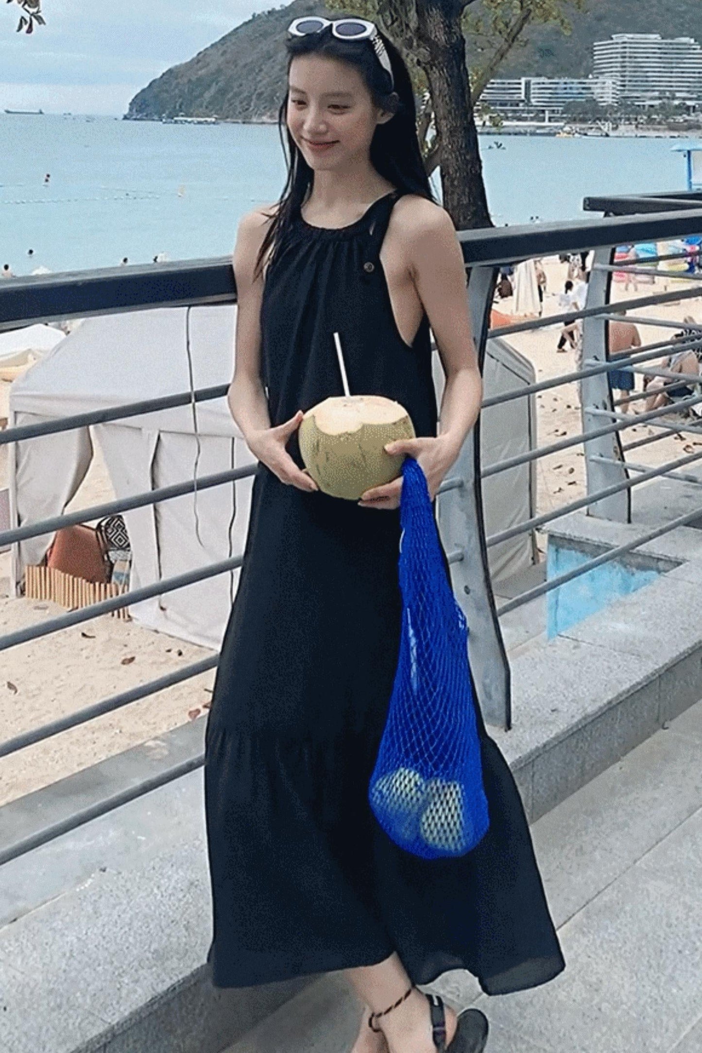 Fruitful Elegance Halter Dress