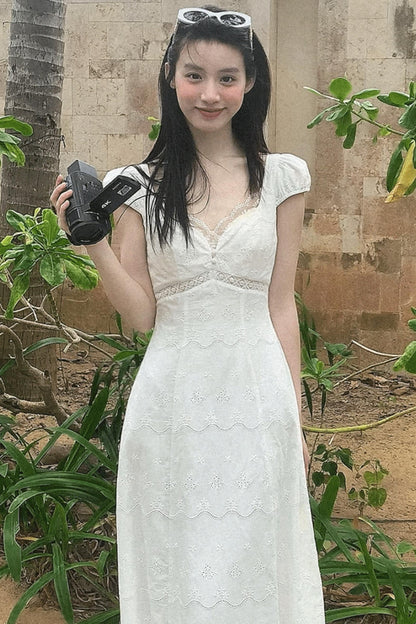 Bohemian Floral Embroidered Dress