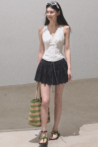 Ruffled V-Neck Camisole