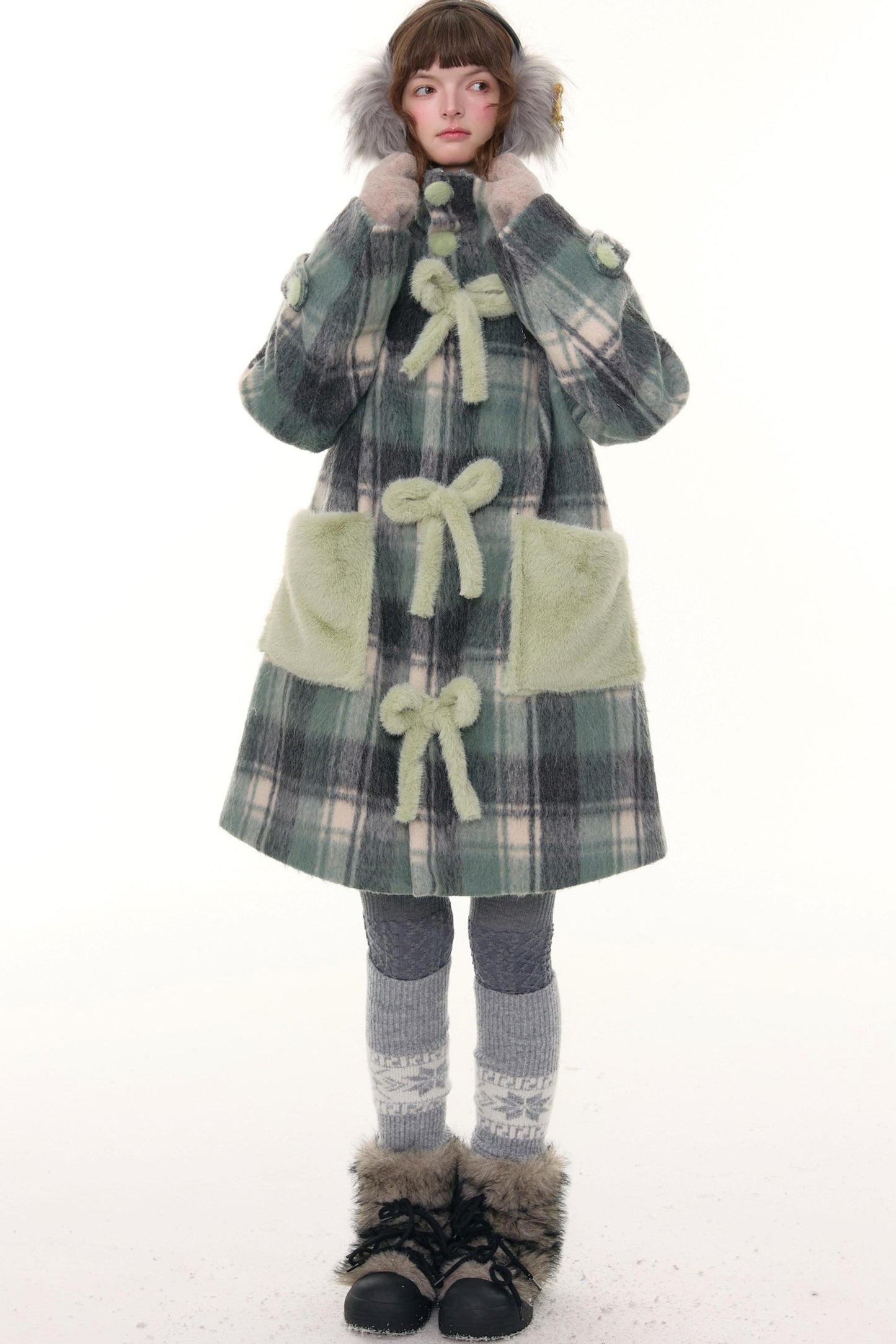 Retro Plaid Woolen Coat
