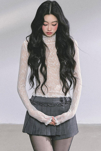 French Pleated Short Skirt Set-Up