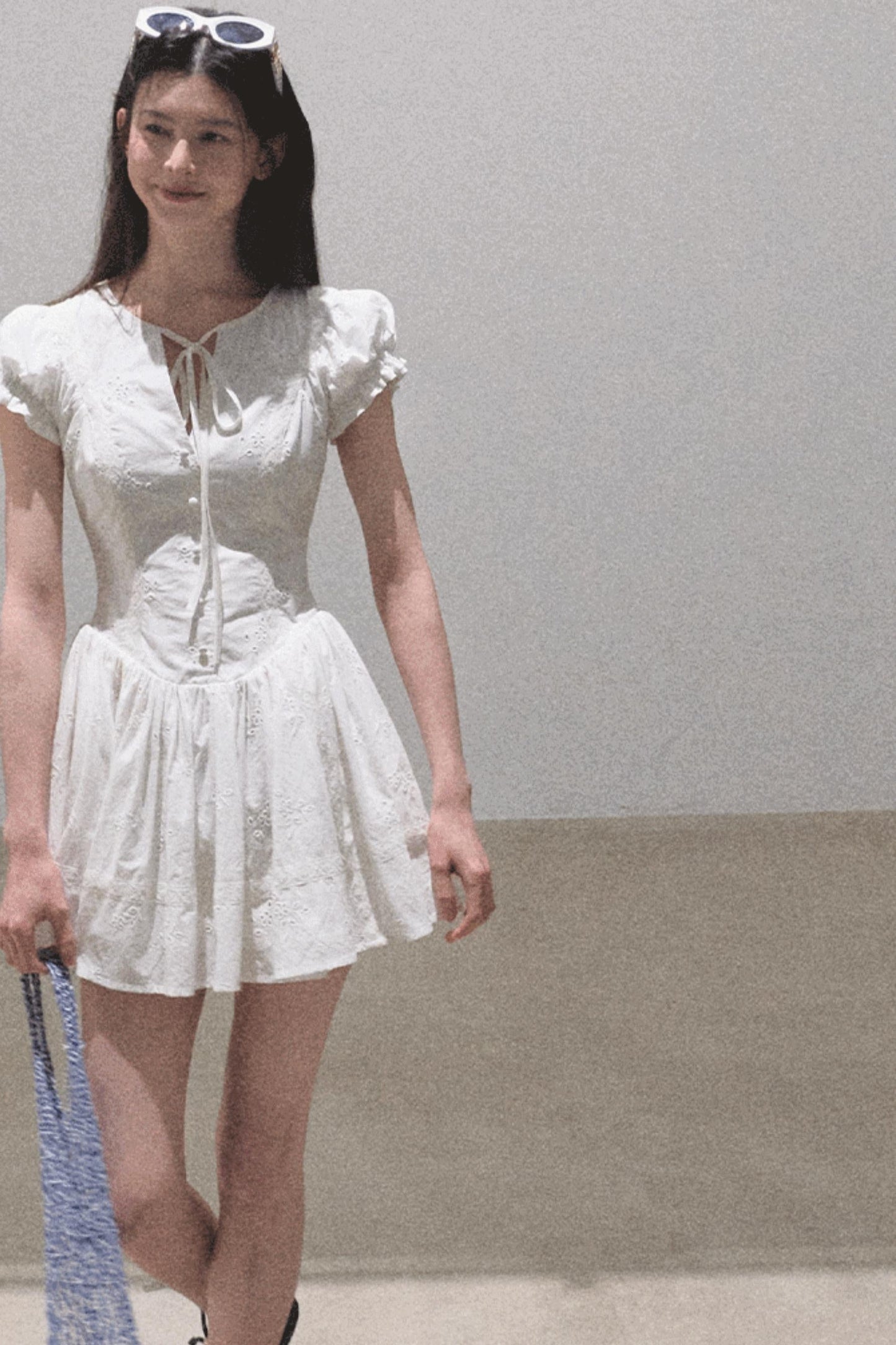 Lovefall Embroidered Cotton Tea Dress