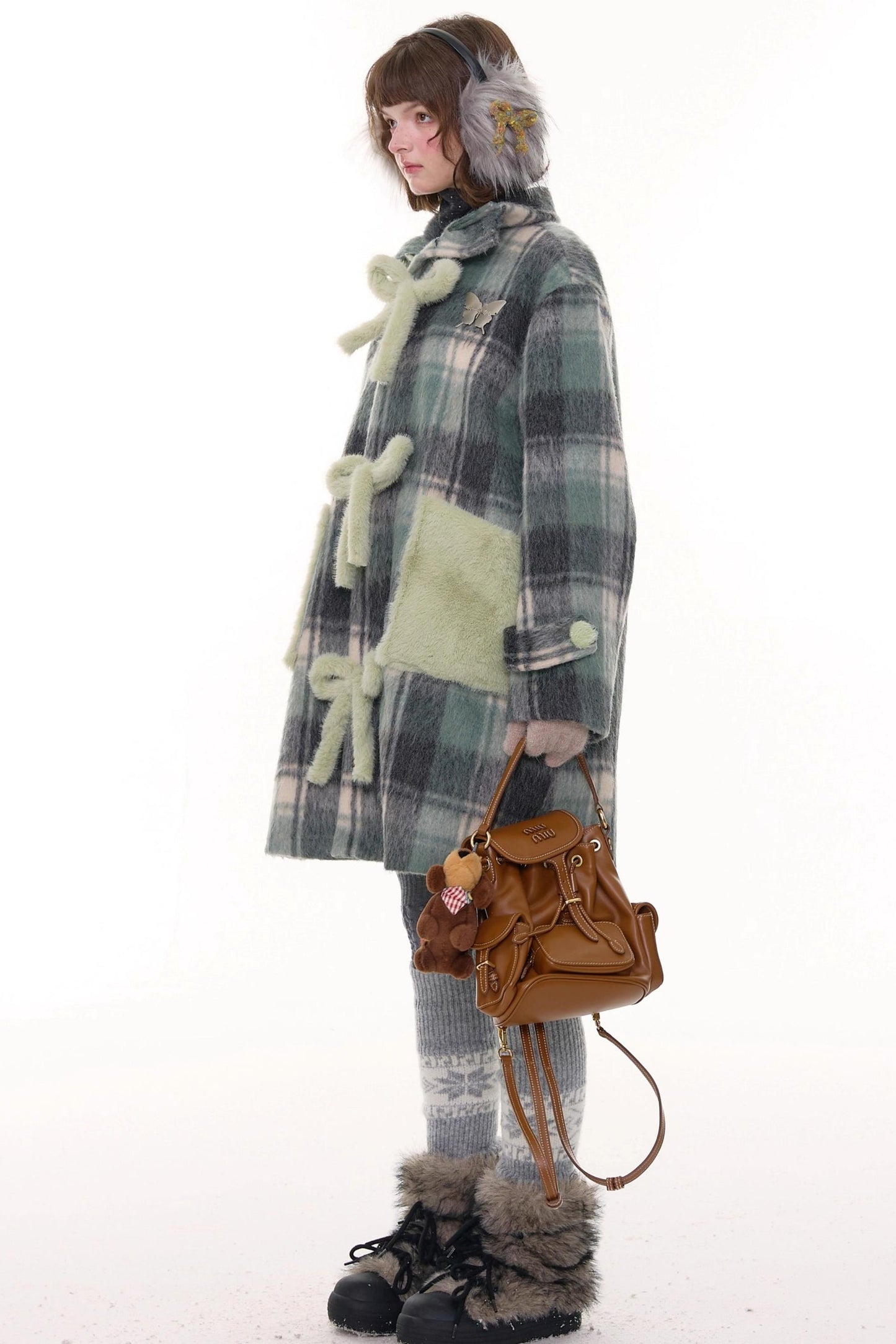 Retro Plaid Woolen Coat