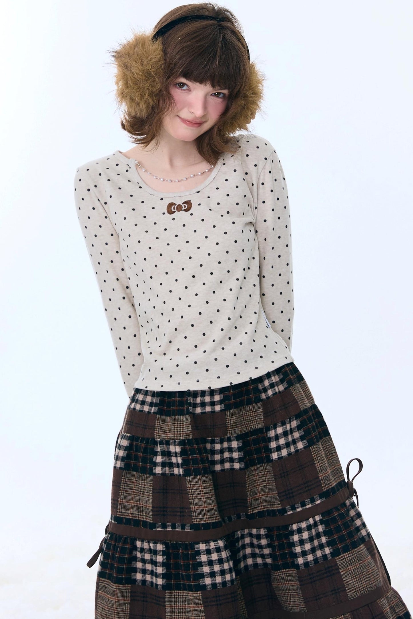 Polka Dot Knitted Top