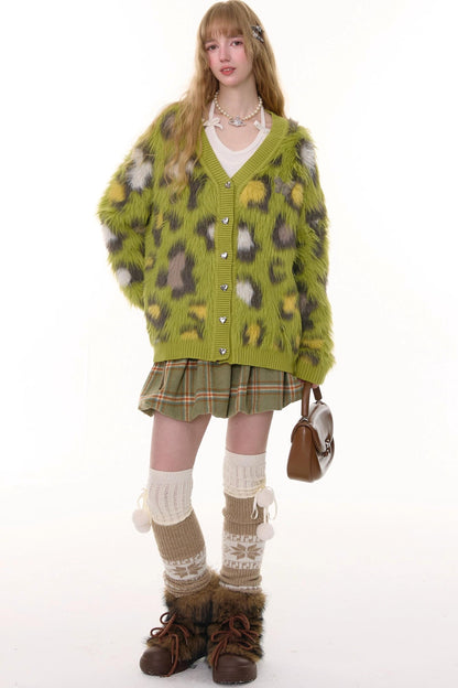 Green Plaid Woolen Skirt
